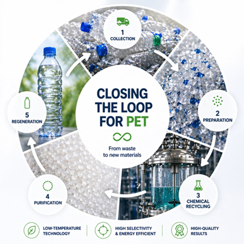 Low-temperature depolymerization of PET