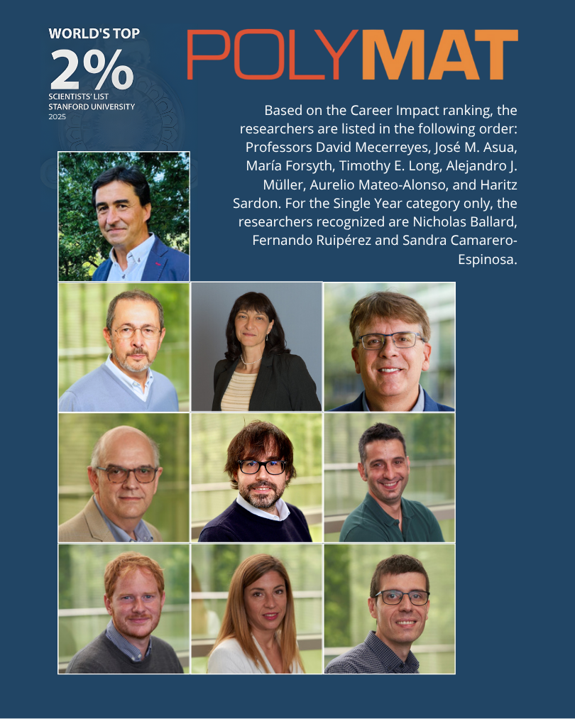 Ten POLYMAT Members Recognized Among the World&rsquo;s Top 2% Most Influential Scientists