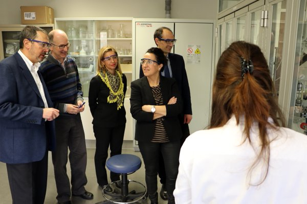 Ainhoa Aizpuru and Garikoitz Agote from Gipuzkoa Provincial Council visit POLYMAT