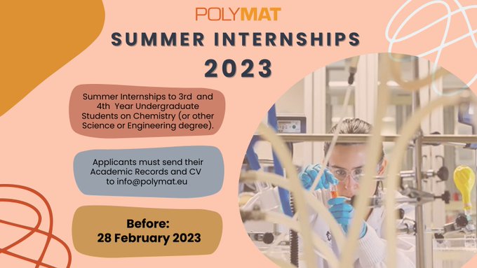Summer Internships 2023 in POLYMAT