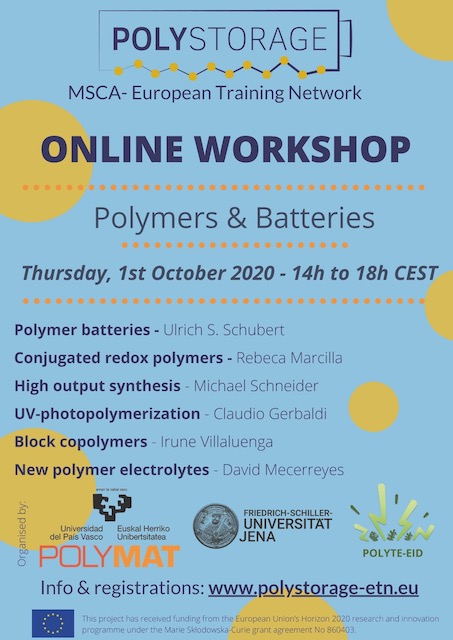 Online Workshop on Polymers & Batteries, October 1st, 2020