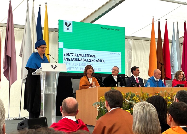 Prof. Mar&iacute;a Paulis&rsquo; Inspiring Lecture at the Opening of the 2025&ndash;26 Academic Year at EHU