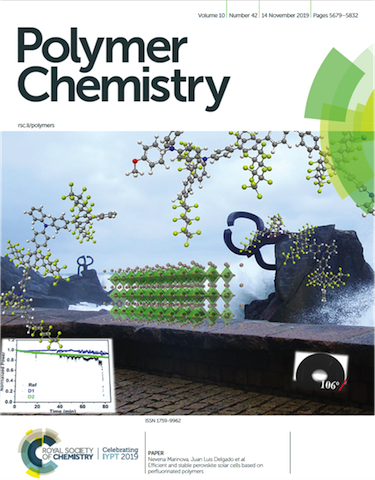 A paper of the Hybrid Materials for Photovoltaics Group in Polymer Chemistry highlighted in the front cover