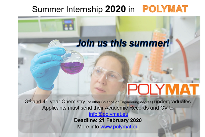 Summer Internships 2020 in POLYMAT